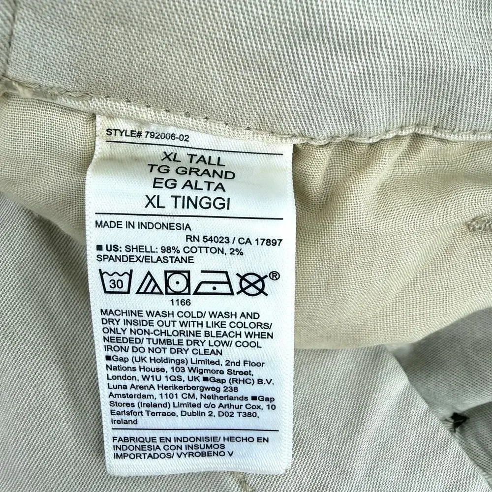 Old Navy High-Waisted OGC Chino Tapered Straight Pants A Stones Throw XL Tall